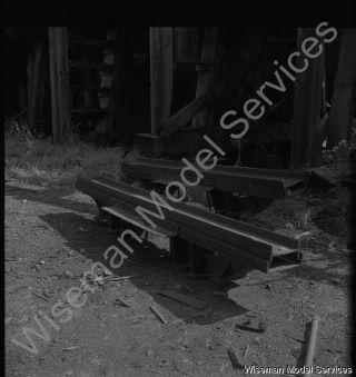 David W.  Braun Negative I98 - 11 West Side Lumber Skeleton Car Log Bunks