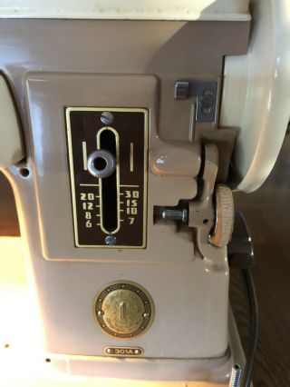 Singer 301A Sewing Machine in Case and Attachments 5