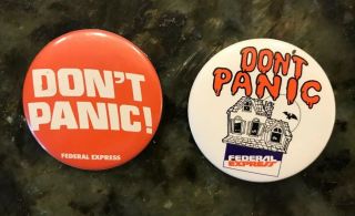 Two Airline Don’t Panic Promo Pin Button Promotional