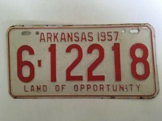 1957 Arkansas License Plate All Yom Ford Chevy Bel Air Dodge Plymouth