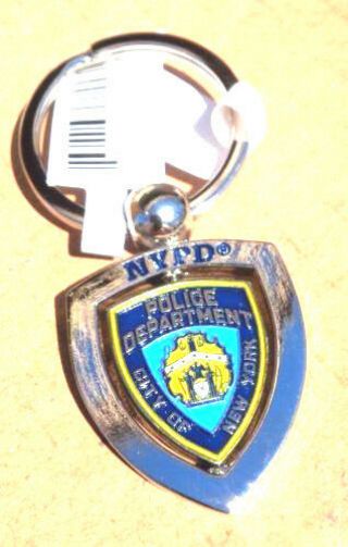 Nypd Silver Shield Spinner Keyring Fob Officially Licensed By The State Of Ny