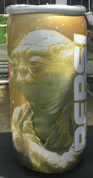 Star Wars Phantom Menace Giant Yoda Inflatable Gold Pepsi Can Pool Float Display