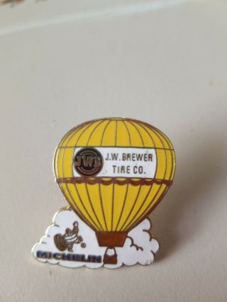 Rare J.  W.  Brewer Balloon Michelin Pin