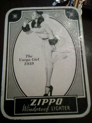 Zippo Windproof Lighter Collectible 1993 " The Varga Girl 1935 " Lighter And Tin