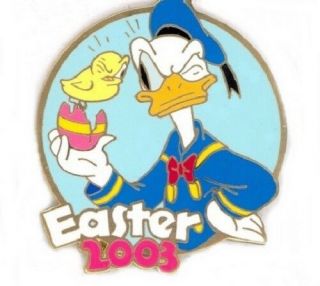 Da Disney Easter Donald Duck & Baby Chick Eye Each Other Le 100 Pin