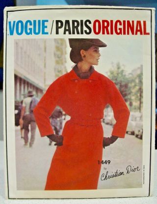 1964 Vogue Paris Christian Dior 1449 Cut/complete Sz.  14