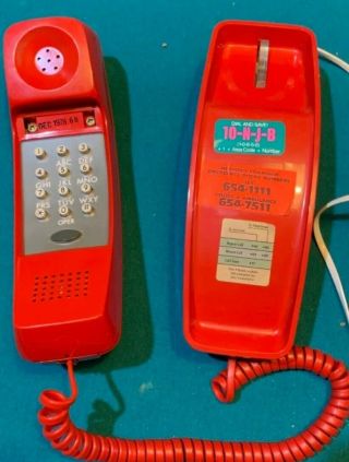 Gte Automatic Electric Vintage (1978) Push - Button Telephone – Styleline,  Red