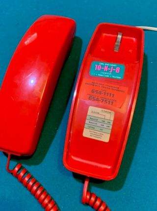 Gte Automatic Electric Vintage (1978) Push - Button Telephone – Styleline,  Red 3