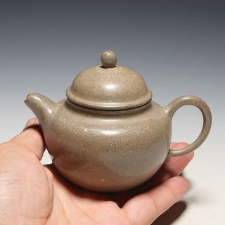 Oldzisha - China Yixing Zisha Pottery Old Small 150cc Polished " Ball " Teapot,  1950 