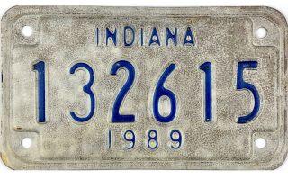 99 Cent Nos 1989 Indiana Motorcycle License Plate 132615