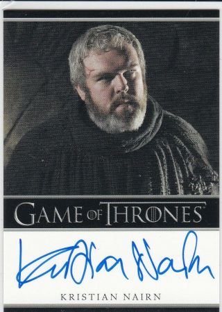 Game Of Thrones.  Kristian Nairn As Hodor Season 1 Bordered Autograph