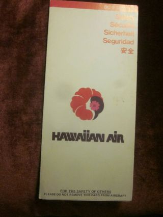 Rare Safety Card - Hawaiian Air Dc - 9 Series 50