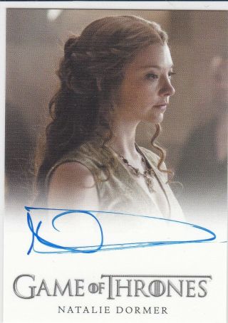 Game Of Thrones.  Natalie Dormer As Margaery Tyrell Season 5 Full Bleed Autograph