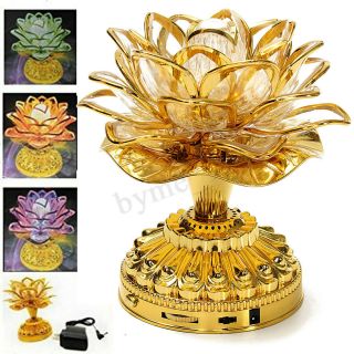 2x Buddhist Prayer Lamp With 36 Kinds Buddhist Songs Led Lotus Flower & ！