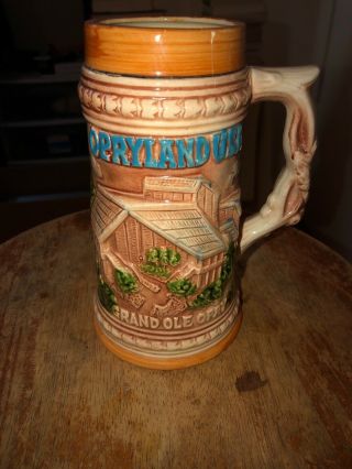 Rare Vintage Opryland Usa Nashville Tennessee Beer Stein Mug