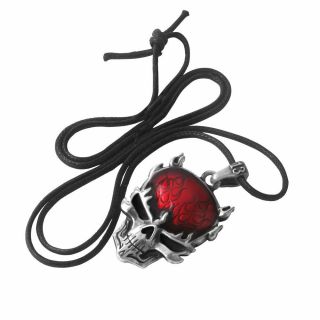 Flame - Brain Pendant Jewelry Gothic Alchemy Santa Muerte Holy Death Grim Reaper 2