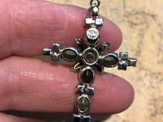 Vintage Cut Large Crystal Cross with the Lords Prayer in a Stanhope STERLING 2