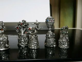 13 Pewter Thimbles Wizard Of Oz All 13 pre - owned 3