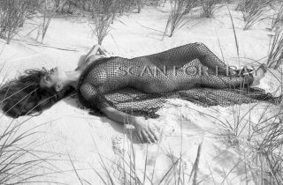 Nude 35mm Negative Busty Female Model Vintage Fine Art Beach Pinup H19.  17