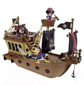 Disney Parks Mickey Mouse Pirates of the Caribbean Pirate Ship Deluxe Play Set 3