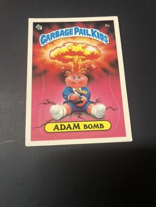 Garbage Pail Kids Series 1 8a Adam Bomb Gpk Os1 First Series