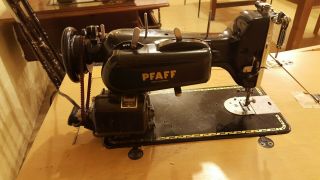 PFAFF 130 Sewing Machine with cabinet accessories inst books,  runs 2