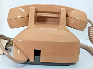 Vintage Rotary Dial Telephone phone GTE Automatic Electric Model 80 Beige / Tan 3