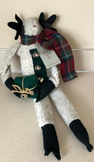 Handmade Woof And Poof Plush Holiday Christmas Plush Reindeer Vintage 1999 W/tag