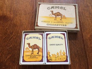 Vintage Camel Playing Cards 2 Deck Filter Famous Cigarettes Promo W/ Box
