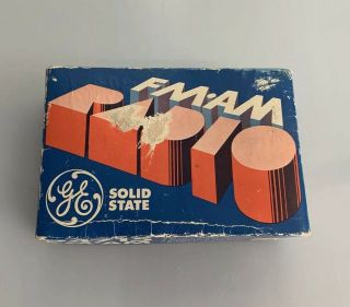 Vintage Ge Solid State Fm - Am Radio Model P4715 In