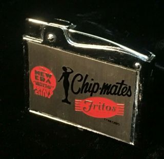 Vintage Collectible Fritos Era Modern Deluxe Thin Cigarette Lighter C.  1950s