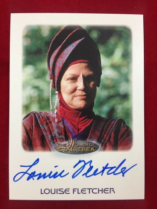 2009 Woman Of Star Trek Rittenhouse Cbs Studios Autograph Louise Fletcher Card
