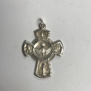 Vintage I Am A Catholic Call A Priest Afco Sterling Silver Cross