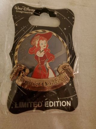 Disney D23 Expo Mog Wdi Pirates Of The Caribbean Red Head Lady Le 300 Pin