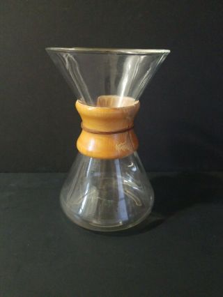 Vintage 70s Chemex Coffee Maker Usa Made Peter Schlumbohm Design 9 - 1/2 "