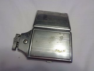 Vintage Automatic Silver Cigarette Lighter and Case Combo By Continental /Japan 3