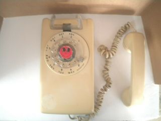 Vintage Rotary Wall Phone By Rotelcom Beige?