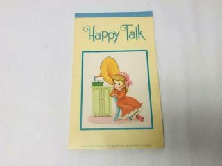 Vintage Notepad,  C.  M.  Paula Co,  1975 Collectible Stationary Letter Pad Happy Talk