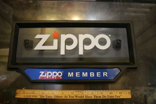 Zippo Sign " Zippo Click Member " Plexiglas Display Sign Wow Jsh