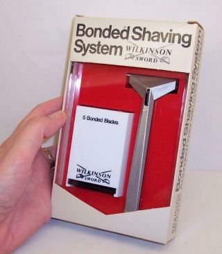 Vintage Boxed Wilkinson Sword Bonded Shaving System Safety Razor