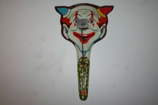 Vintage Devil Clown Clapper Us Metal Toy Mfg Co.  Noise Makers Year Halloween