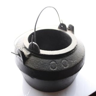 Vtg Marietta Co Pa Cast Iron Gypsy Double Kettle Bean Pot Melting Pot Cauldron