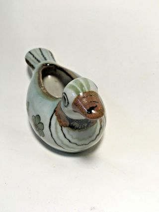 Ken Edwards Pottery Bird Figurine Signed Mexico KE Fred Barbara Meiers Folk Art 2