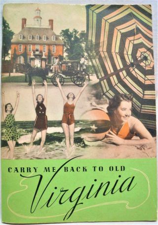 State Of Virginia Souvenir Tourism & Travel Advertising Brochure Guide 1930s