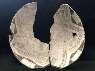 Prehistoric Black And White Chaco Bowl (partial) 1200a.  D.