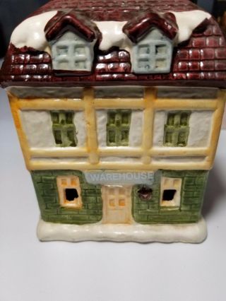 Dickens Village Set of 4 Ceramic Candle Holders Vintage w/Boxes 2