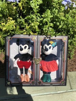 Nib Mickey Minnie Mouse 90th Anniversary Plush Dolls Limited Release Parks