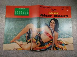 1967 After Hours Calendar Adults Only Pinup Risque Nudie Vintage