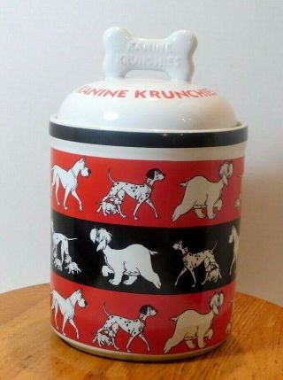 Rare Retired Disney Cookie Jar - Kanine Krunchies - Dalmations Dog Treats
