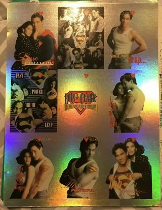 Rare Uncut Sheet Of Lois & Clark: The Adventures Of Superman Lc1 - Lc9 Foil Cards